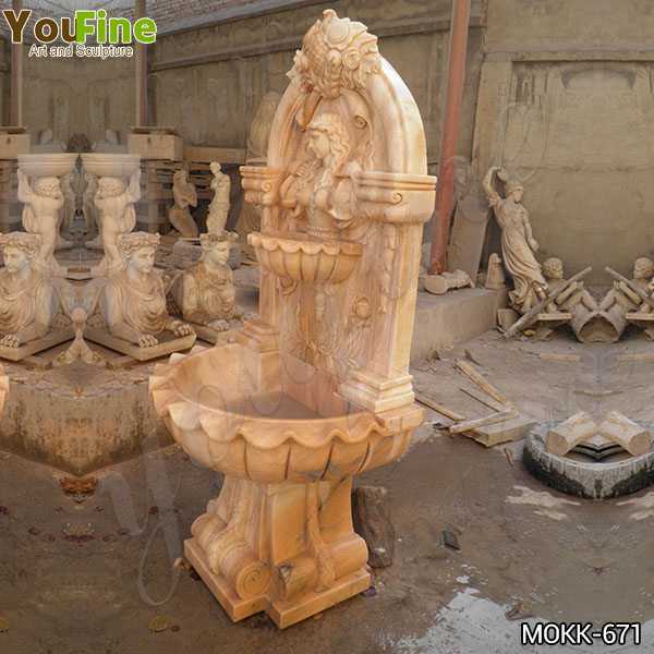 Outdoor Red Marble Water Wall Fountain Factory Supply