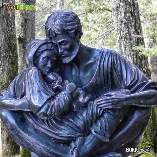 Outdoor Religious Bronze Quiet Moment Holy Family Statue for Church Supplier BOKK-604