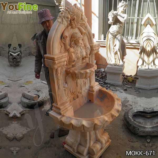 Red Marble Water Wall Fountain Factory Supply