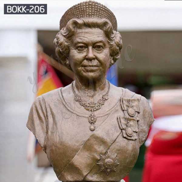 bronze bust queen elizabeth ii