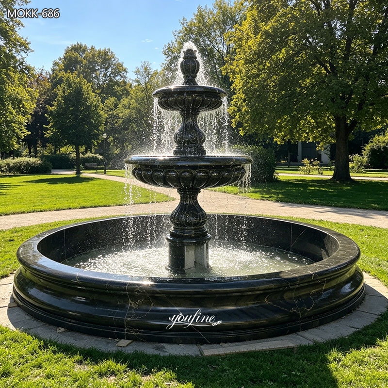 Black Water Fountain with Pineapple MOKK-686
