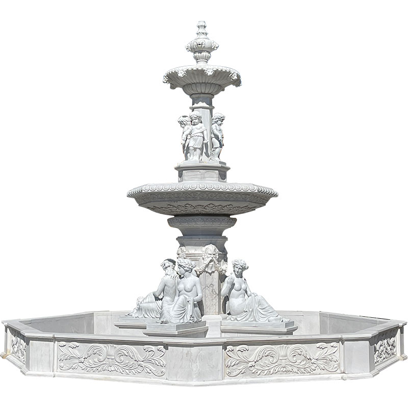 large marble water fountain for garden
