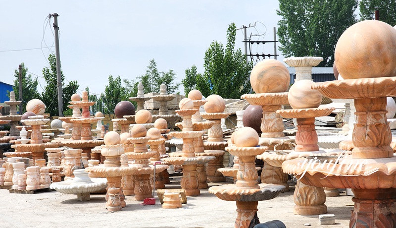 marble rolling ball water fountain