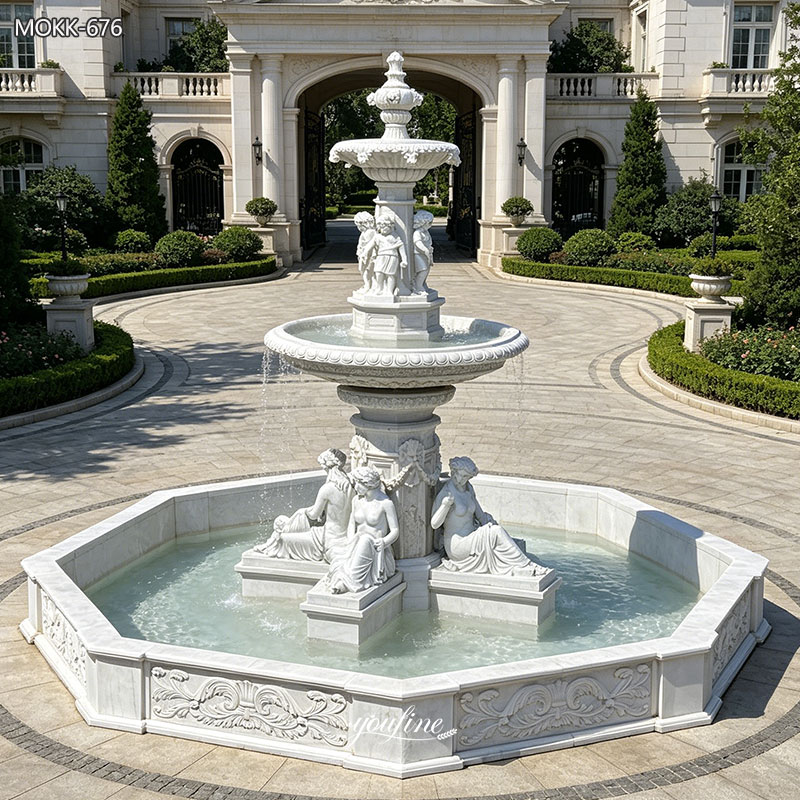 Marble Water Fountain for Garden with Children MOKK-676