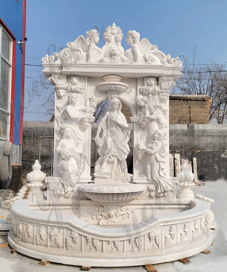 Large Outdoor Marble Statue Wall Fountain for Sale MOKK668 YouFine
