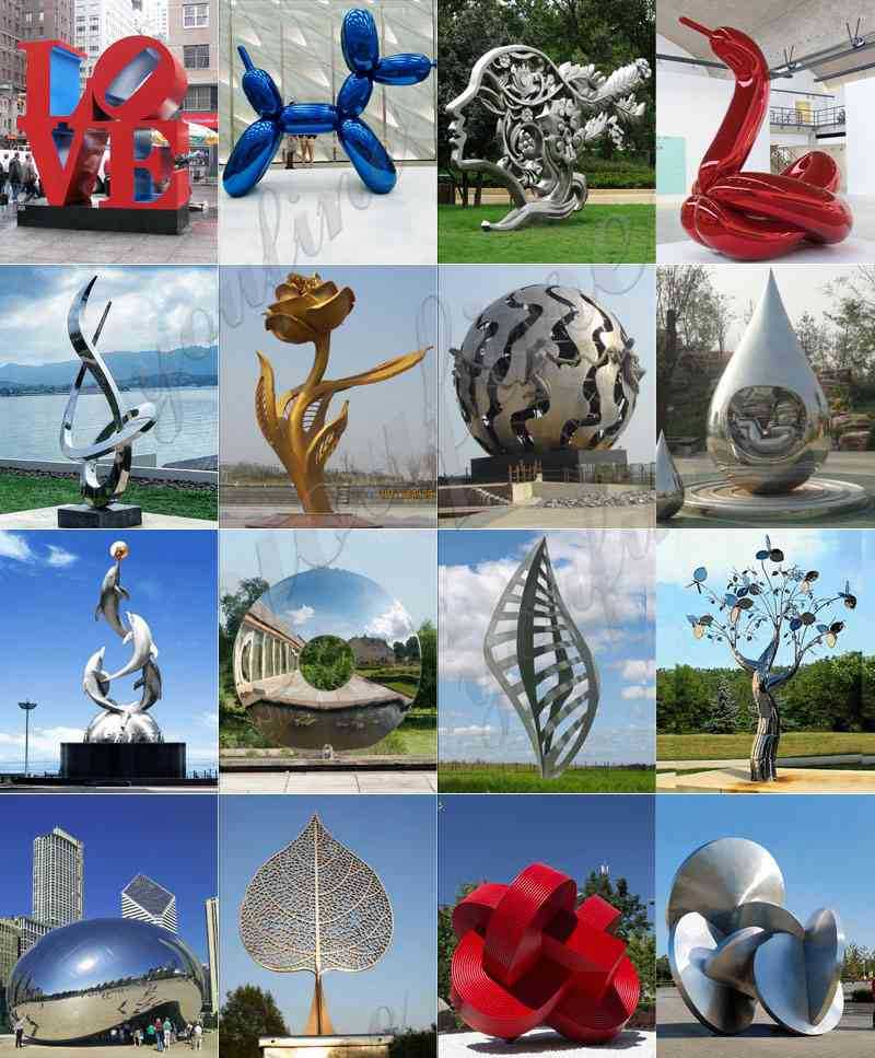 outdoor modern metal sculpture