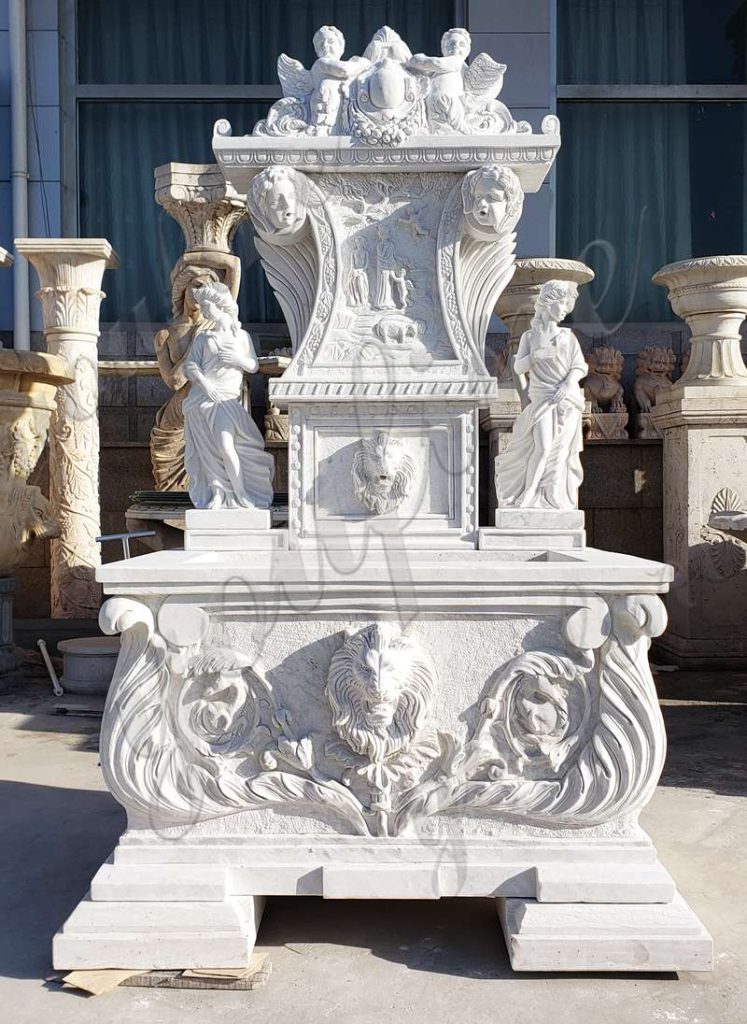 Large Outdoor Marble Statue Wall Fountain for Sale MOKK668 YouFine
