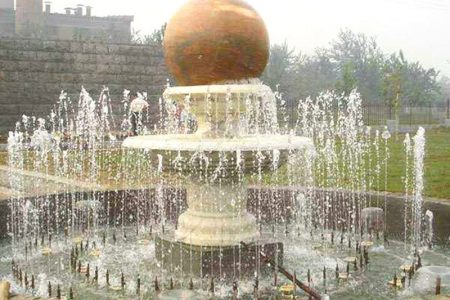 Sunset Red Marble Rolling Ball Water Fountain MOKK-182