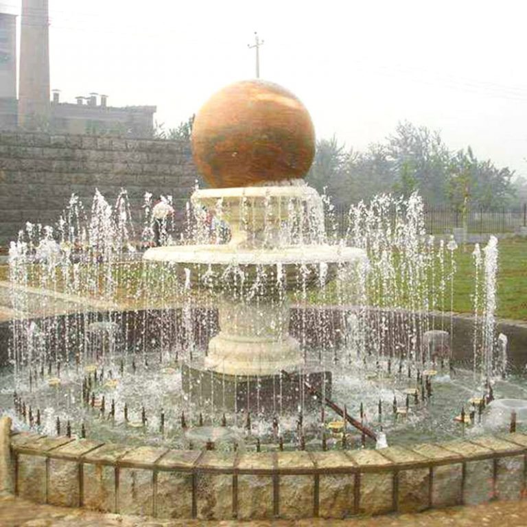 Sunset Red Marble Rolling Ball Water Fountain MOKK-182