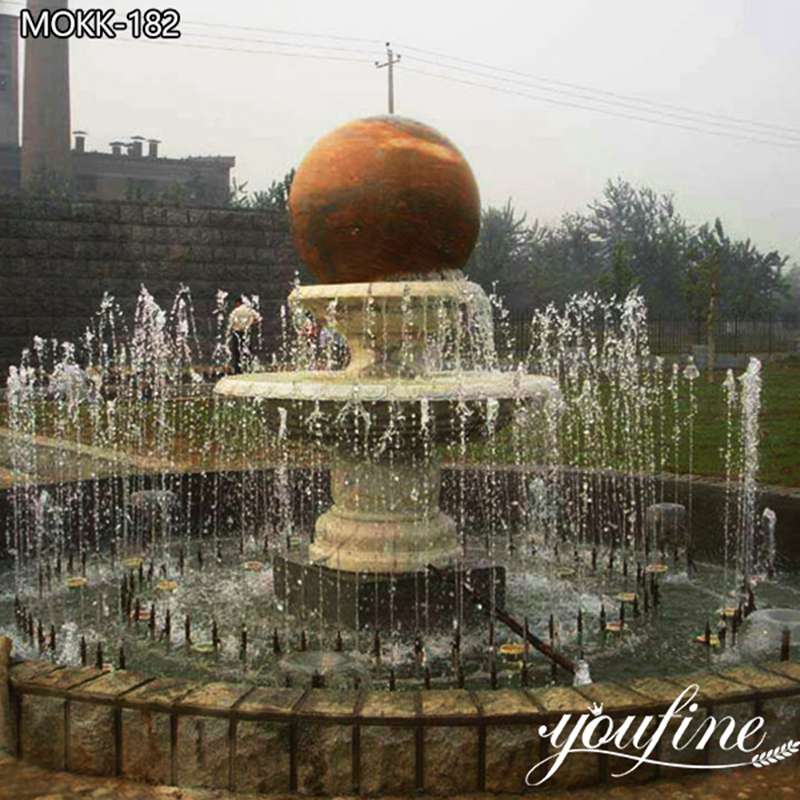 Floating Stone Rolling Sphere Garden Water Fountain for Sale MOKK-182