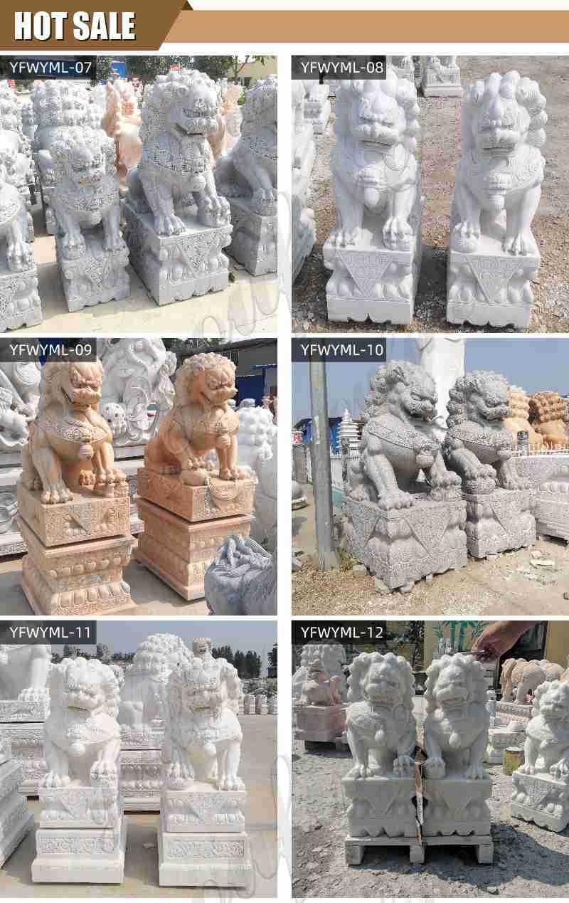 stone lions garden ornaments