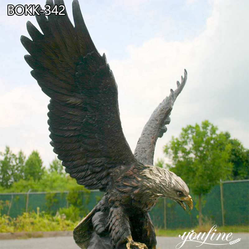 Full Size Bald Eagle Bronze Outdoor Statue Suppliers BOKK-342