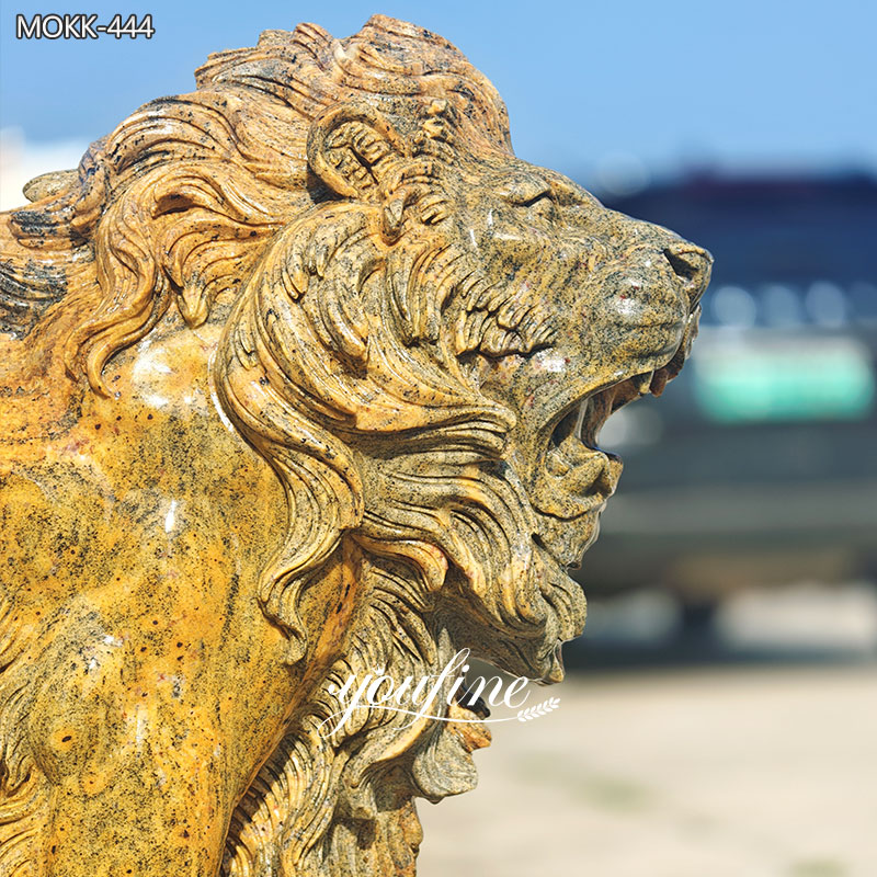 Beige Stone Lion Statues for Sale