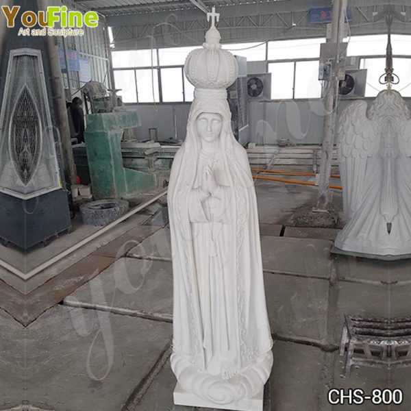 Catholic Our Lady of Fatima Marble Statue from Portugal