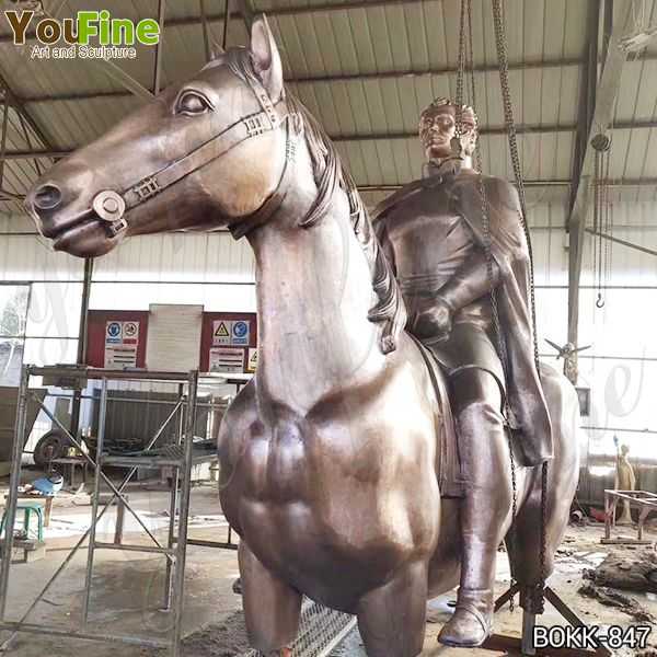 Classic Bronze Horse and Rider Statue Statue Suppliers