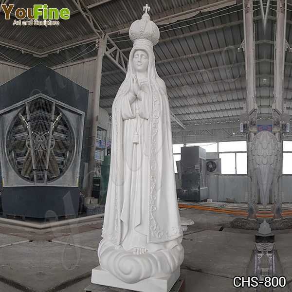 Classic Catholic Our Lady of Fatima Marble Statue from Portugal