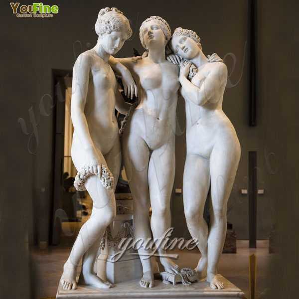 Classical Famous Three Graces Art Sculptures by Pradier for Home Decor MOKK-212