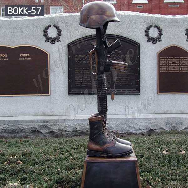Commemorative Battlefield Cross Bronze Fallen Soldier Sculpture from Factory Supply BOKK-57