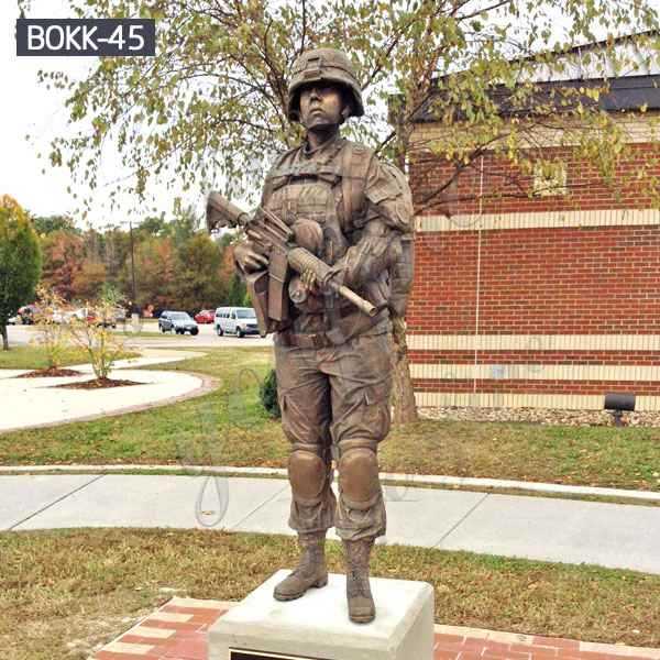 Customized Life Size Army Antique Bronze Soldier Memorial Statues Wholesale BOKK-45