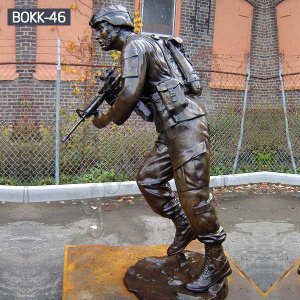 Customized Monumental Antique Bronze Soldier Statue in War on Terror Online BOKK-46