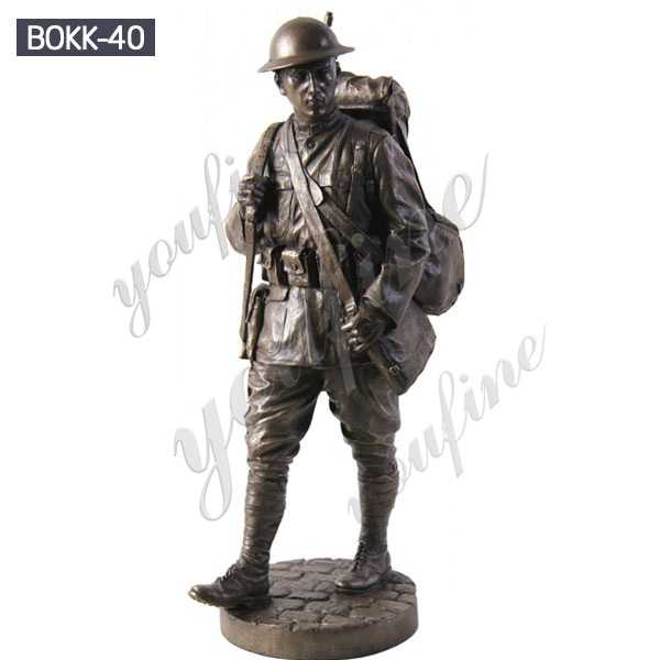 Customized Outdoor Military Antique Bronze Soldier Sculpture Wholesale BOKK-40