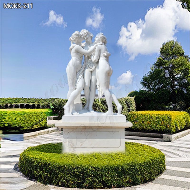 Famous Art Life Size Marble the Three Graces Garden Ornaments for Sale MOKK-211