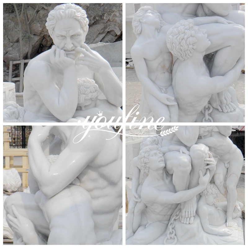 Marble Ugolino and His Sons Sculpture detail