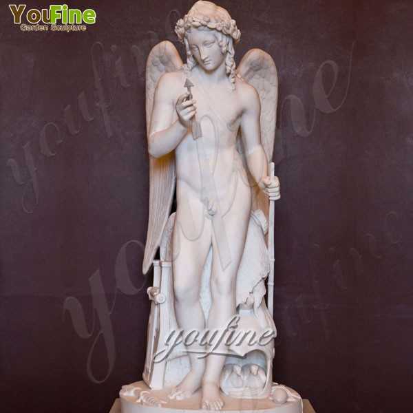 Famous Art Cupid from Thorvaldsen Museum Angel Marble Statue for Sale MOKK-213