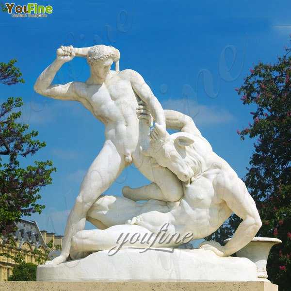 Famous Art Sculptures Theseus Fighting the Minotaur by Jules Ramey for Sale MOKK-214