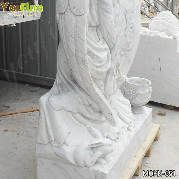 Hand Carved Heart Shape Marble Angel Headstone Factory Supply