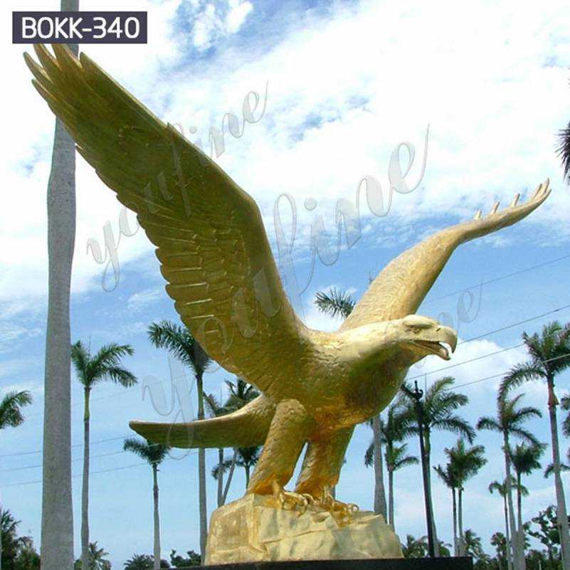 Large Cast Bronze Bald Eagle Statue Outdoor Manufacturer BOKK-340