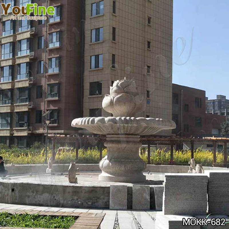 Large Outdoor One Tiered Granite Water Fountain for Sale MOKK-682