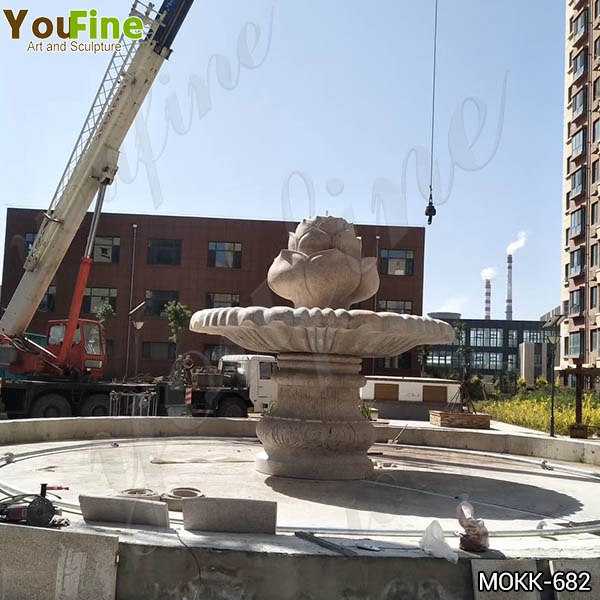 Large Outdoor One Tiered Granite Water Fountain