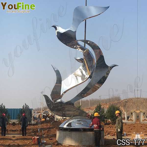 Large Stainless Steel Abstract Bird Sculpture Project