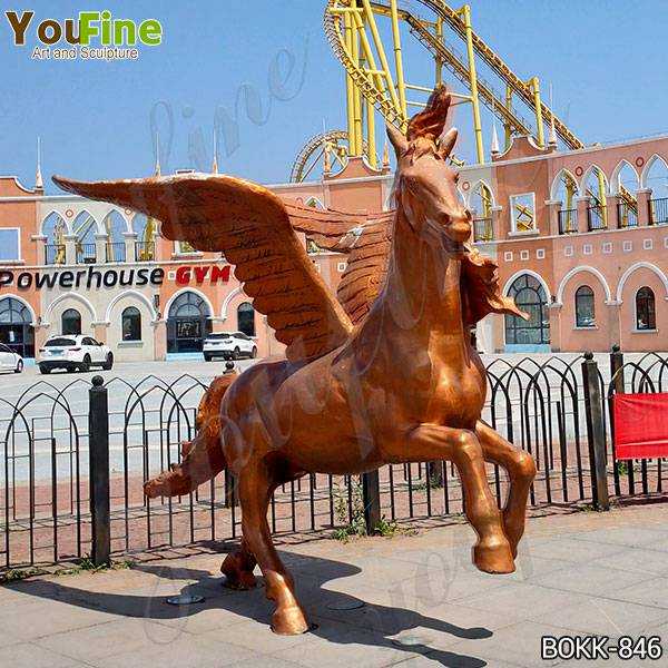 Life Size Bronze Pegasus Garden Statue Outdoor