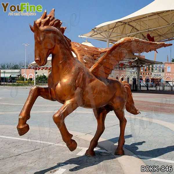 Life Size Bronze Pegasus Garden Statue Outdoor for Sale BOKK-846