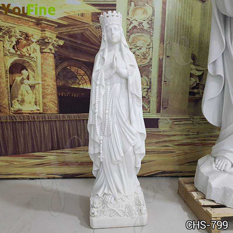 Life Size Marble Blessed Virgin Mary Garden Statue