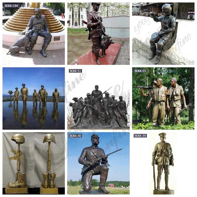 Life-size Bronze Soldier Sculpture