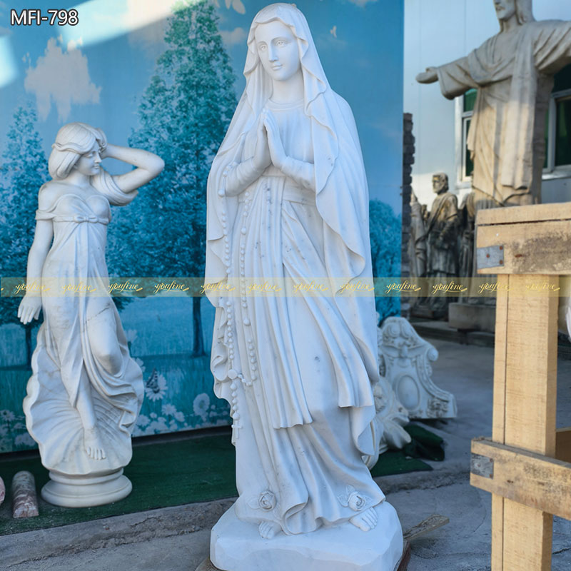 Marble Blessed Mother mary Statues for garden