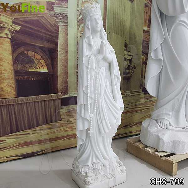 Marble Blessed Virgin Mary Garden Statue for Sale