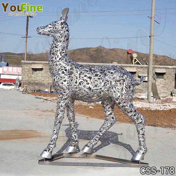 Modern Stainless Steel Deer Sculpture Design Suppliers