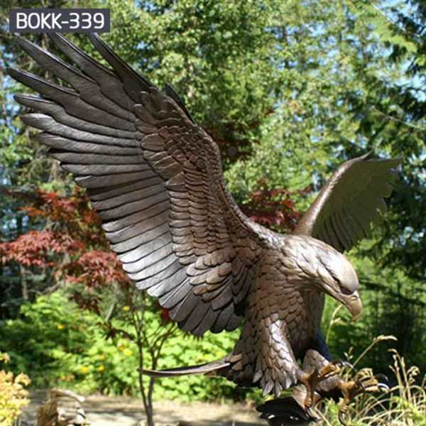 Outdoor Antique Bronze Eagle Sculpture from Factory Supply