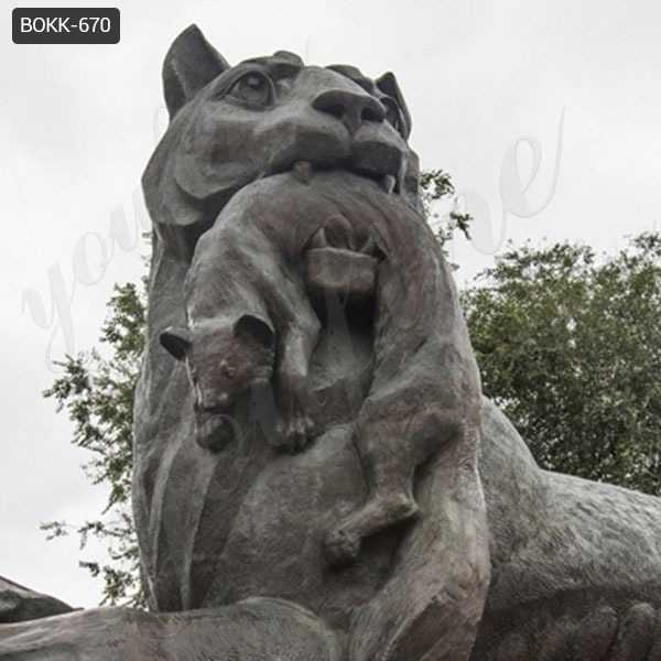 Outdoor Black Bronze Tiger Sculpture from Factory Supply