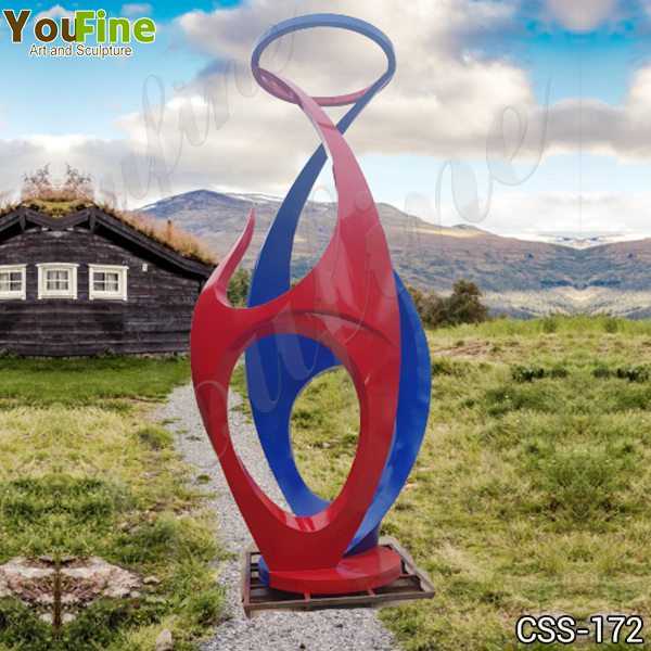 Outdoor Large Abstract Stainless Steel Garden Sculpture