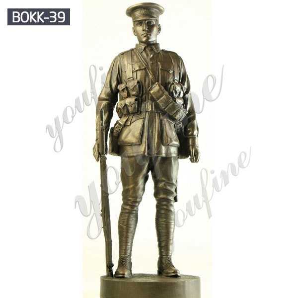 Outdoor Military Antique Bronze Standing Soldier Garden Statue Manufacturer BOKK-39