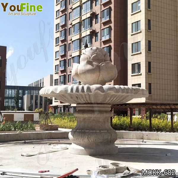 Outdoor One Tiered Granite Water Fountain for Sale