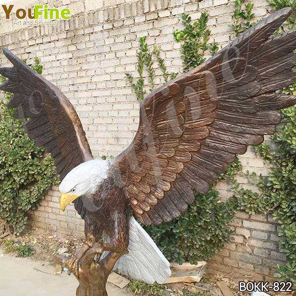 Solid Bronze Eagle Statue for Garden Decor for Sale
