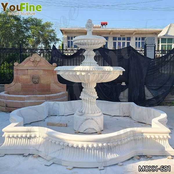 Two Tiered Marble Garden Fountain Design Manufacturers