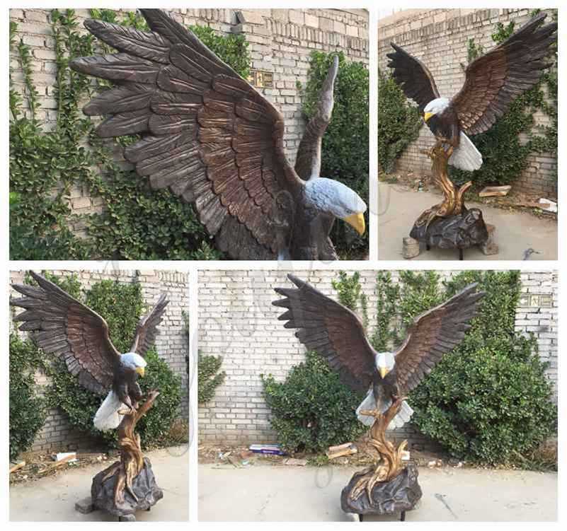 bronze eagle statues details