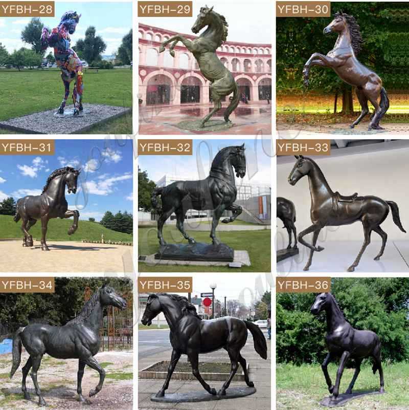 bronze horse and rider statue